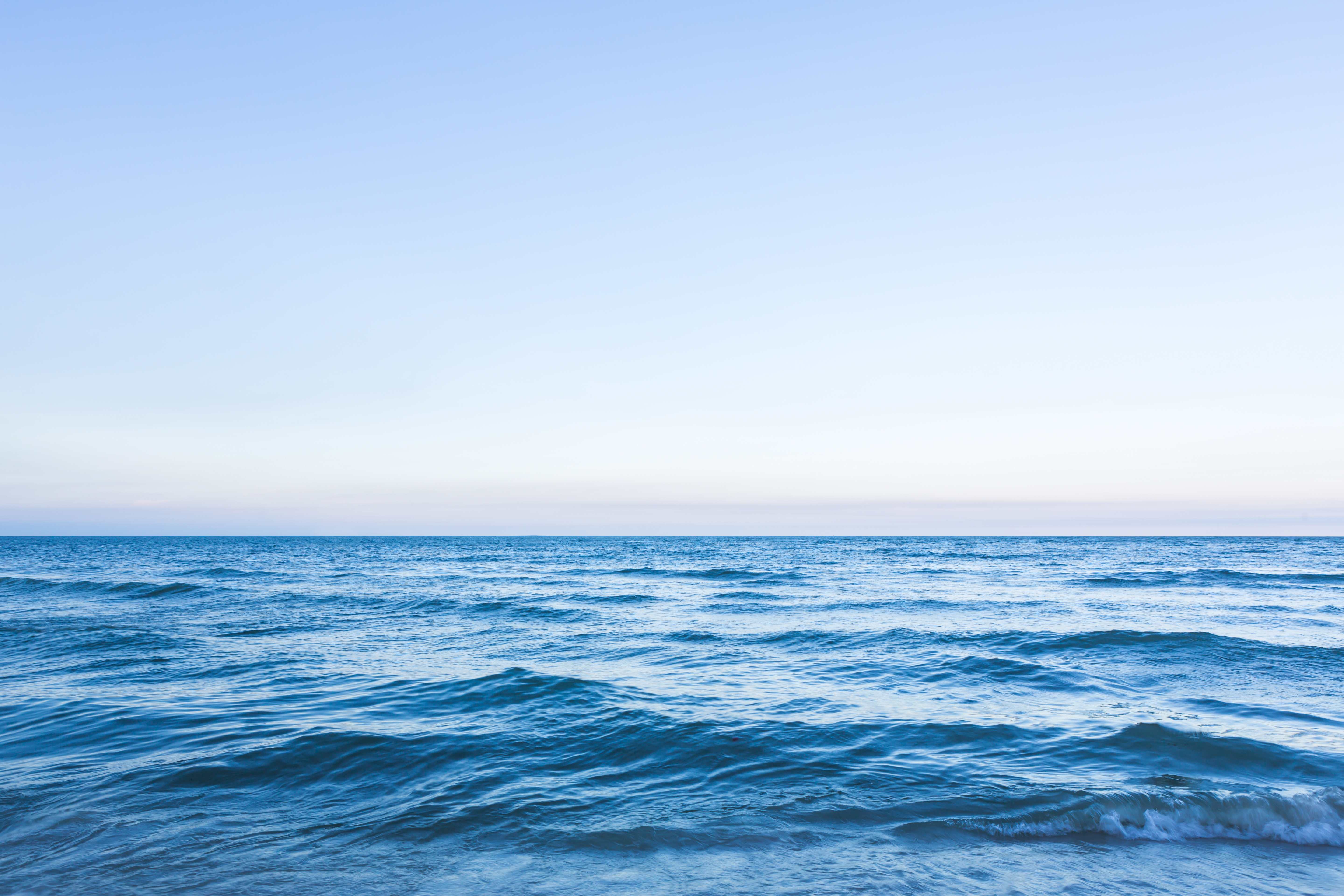 Beautiful ocean seascape with waves
